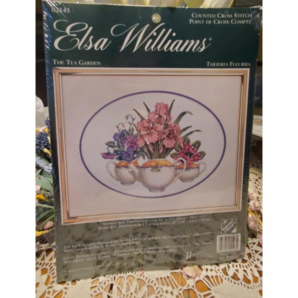 Elsa Williams new counted cross stitch The Tea Garden 02143 16x12 kit